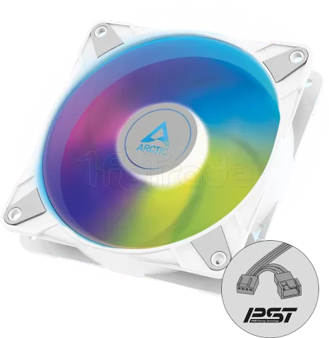 Photo de Ventilateur de boitier Arctic P14 PST RGB - 14cm (Blanc)