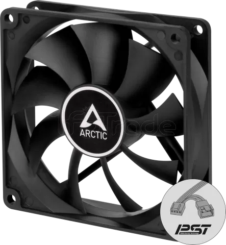 Photo de Ventilateur de boitier Arctic P9 PWM PST Continuous Operation - 9,2cm (Noir)
