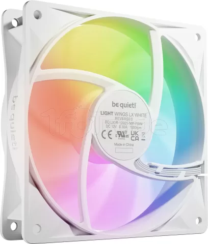 Photo de Ventilateur de boitier be quiet! Light Wings LX Reverse RGB - 12cm (Blanc)