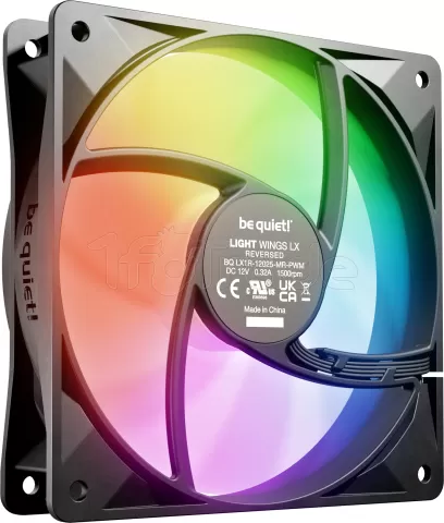 Photo de Ventilateur de boitier be quiet! Light Wings LX Reverse RGB - 12cm (Noir)