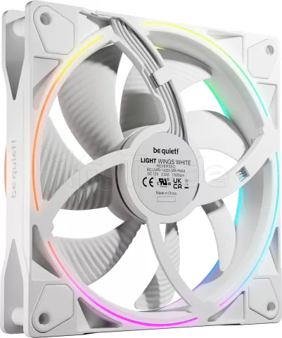 Photo de Ventilateur de boitier be quiet! Light Wings Reverse RGB - 14cm (Blanc)