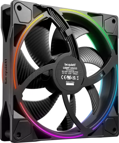 Photo de Ventilateur de boitier be quiet! Light Wings Reverse RGB - 14cm (Noir)