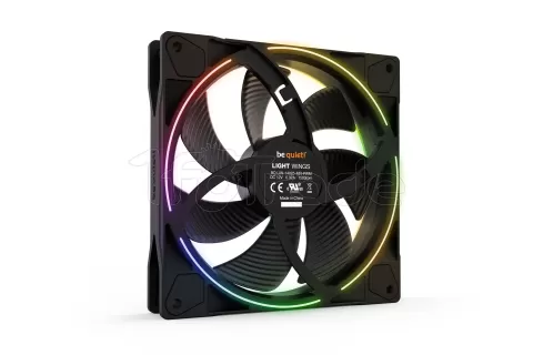 Photo de Ventilateur de boitier be quiet! Light Wings RGB - 14cm (Noir)