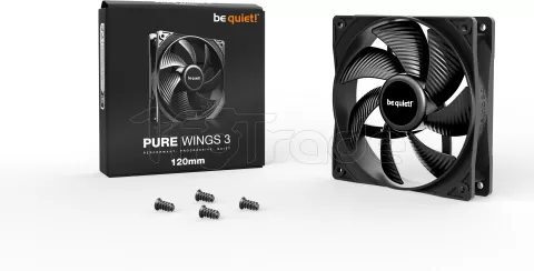 Photo de Ventilateur de boitier Be Quiet Pure Wings 3 - 12cm (Noir)