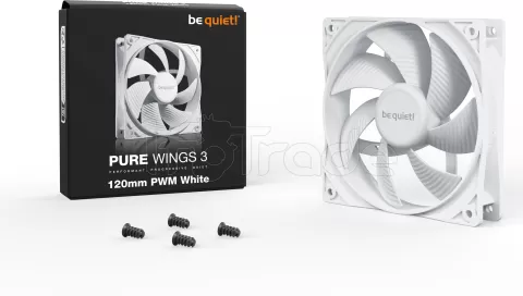 Photo de Ventilateur de boitier be quiet! Pure Wings 3 PWM - 12cm (Blanc)