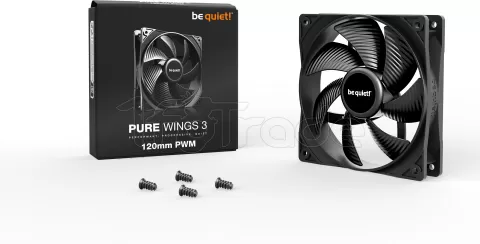 Photo de Ventilateur de boitier be quiet! Pure Wings 3 PWM - 12cm (Noir)