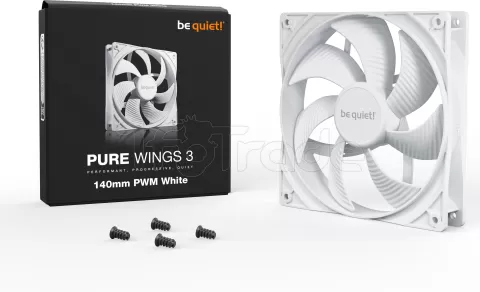 Photo de Ventilateur de boitier Be Quiet Pure Wings 3 PWM - 14cm (Blanc)