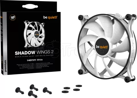 Photo de Ventilateur de boitier Be Quiet Shadow Wings 2 - 14cm (Blanc)