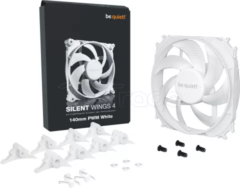 Photo de Ventilateur de boitier be quiet! Silent Wings 4 PWM - 14cm (Blanc)