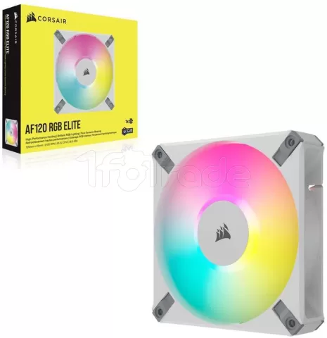 Photo de Ventilateur de boitier Corsair iCue AF Elite RGB - 12cm (Blanc)