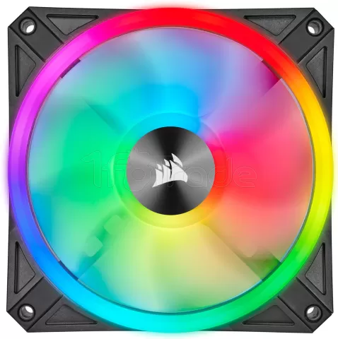 Photo de Ventilateur de boitier Corsair iCue QL120 PWM RGB - 12cm (Noir)