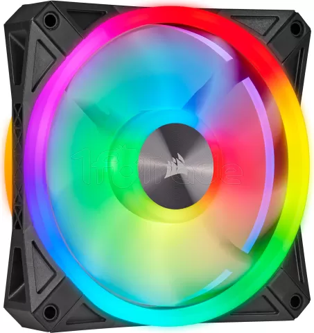 Photo de Ventilateur de boitier Corsair iCue QL120 PWM RGB - 12cm (Noir)