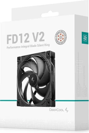 Photo de Ventilateur de boitier DeepCool FD12 V2 - 12cm (Noir)