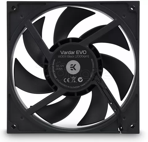 Photo de Ventilateur de boitier Ekwb EK-Vardar Evo 140ER BB 14cm (Noir)