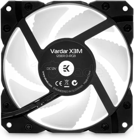 Photo de Ventilateur de boitier Ekwb EK-Vardar X3M 120ER DRGB 12cm (Noir)