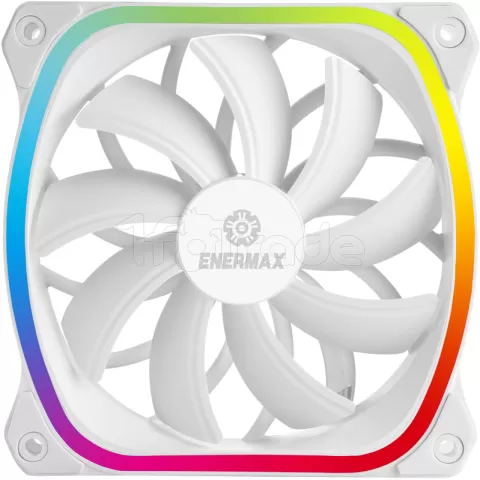 Photo de Ventilateur de boitier Enermax SquA RGB - 120mm (Blanc)