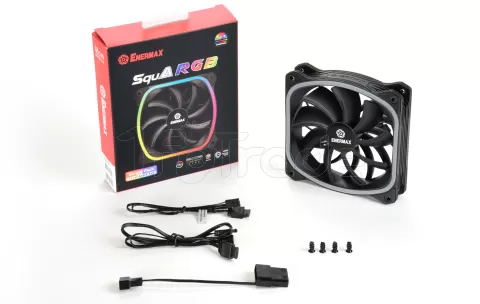 Photo de Ventilateur de boitier Enermax SquA RGB - 120mm (Noir)