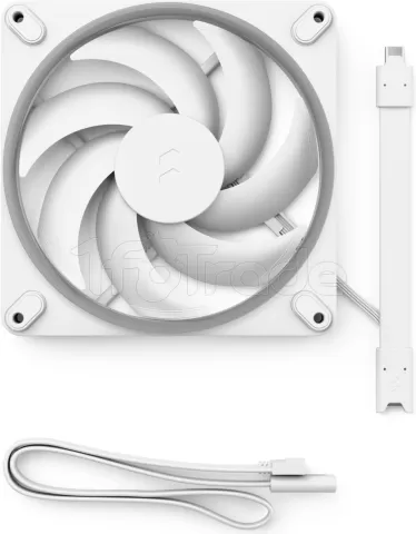 Photo de Ventilateur de boitier Fractal Design Momentum RGB - 14cm (Blanc)
