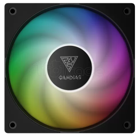 Photo de Ventilateur de boitier Gamdias Notus M1 RGB - 12cm (Noir)