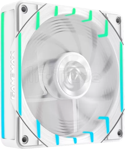 Photo de Ventilateur de boitier Gamemax Tornado T12 Reverse Argb - 12cm (Blanc)