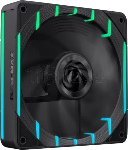 Photo de Ventilateur de boitier Gamemax Tornado T12 Reverse Argb - 12cm (Noir)