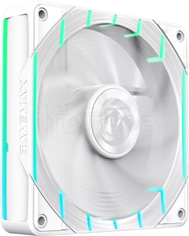 Photo de Ventilateur de boitier Gamemax Tornado T12 RGB - 12cm (Blanc)