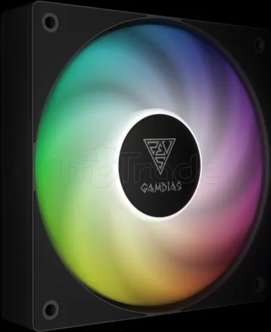 Photo de Ventilateur de boitier interchangeable Gamdias Notus M1 RGB - 12cm (Noir)