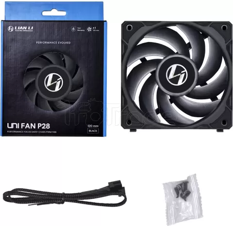 Photo de Ventilateur de boitier Lian Li Uni Fan P28 - 12cm (Noir)