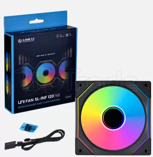Photo de Ventilateur de boitier Lian Li Uni Fan SL-Infinity RGB - 12cm (Noir)