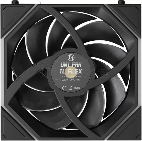 Photo de Ventilateur de boitier Lian Li Uni Fan TL Flex RGB - 12cm (Noir)