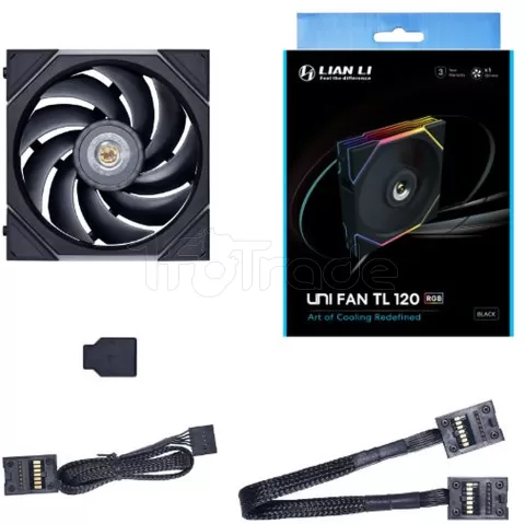 Photo de Ventilateur de boitier Lian Li Uni Fan TL RGB - 12cm (Noir)