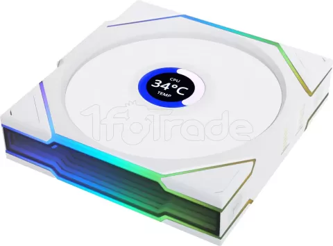 Photo de Ventilateur de boitier Lian Li Uni Fan TL Wireless LCD Reverse RGB - 12cm (Blanc)