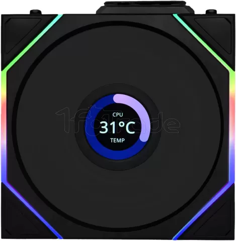 Photo de Ventilateur de boitier Lian Li Uni Fan TL Wireless LCD Reverse RGB - 12cm (Noir)