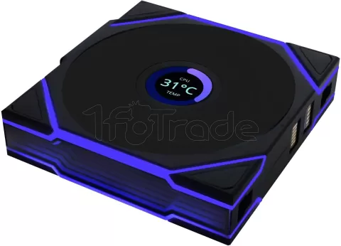 Photo de Ventilateur de boitier Lian Li Uni Fan TL Wireless LCD Reverse RGB - 12cm (Noir)