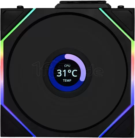 Photo de Ventilateur de boitier Lian Li Uni Fan TL Wireless LCD Reverse RGB - 14cm (Noir)