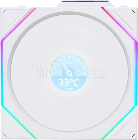 Photo de Ventilateur de boitier Lian Li Uni Fan TL Wireless LCD RGB - 14cm (Blanc)