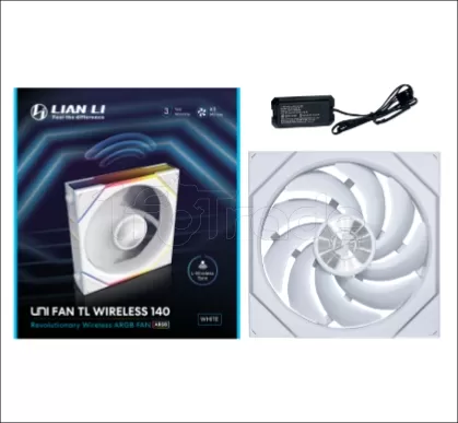 Photo de Ventilateur de boitier Lian Li Uni Fan TL Wireless Reverse RGB - 14cm (Blanc)