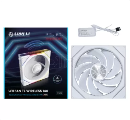 Photo de Ventilateur de boitier Lian Li Uni Fan TL Wireless RGB - 14cm (Blanc)