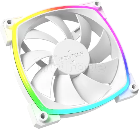 Photo de Ventilateur de boitier Montech AX120 RGB - 12cm (Blanc)