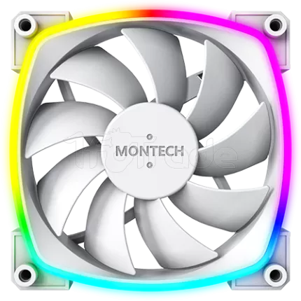 Photo de Ventilateur de boitier Montech AX120 RGB - 12cm (Blanc)