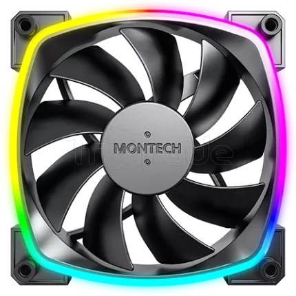 Photo de Ventilateur de boitier Montech AX120 RGB - 12cm (Noir)
