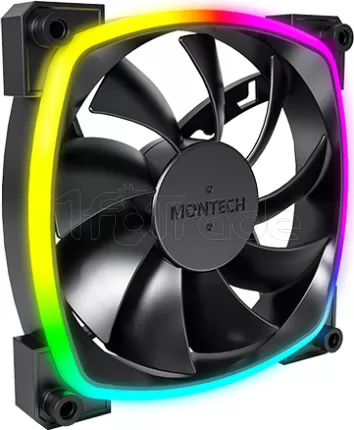 Photo de Ventilateur de boitier Montech AX120 RGB - 12cm (Noir)