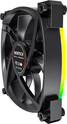 Photo de Ventilateur de boitier Montech AX120 RGB - 12cm (Noir)