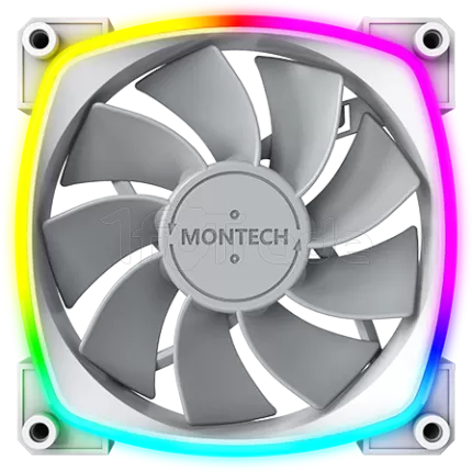 Photo de Ventilateur de boitier Montech RX120 RGB - 12cm (Blanc)