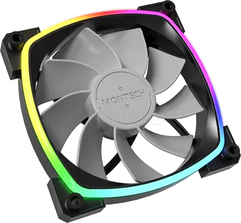 Photo de Ventilateur de boitier Montech RX120 RGB - 12cm (Noir)