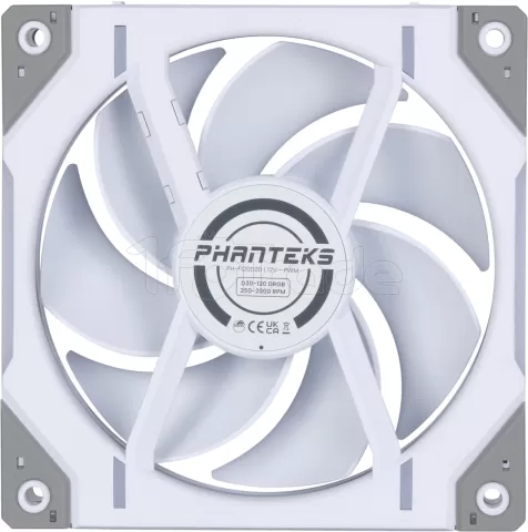 Photo de Ventilateur de boitier Phanteks D30 Regular Airflow RGB - 12cm (Blanc)