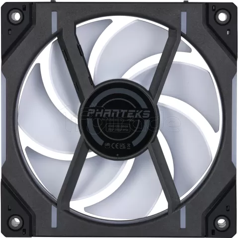 Photo de Ventilateur de boitier Phanteks D30 Regular Airflow RGB - 12cm (Noir)