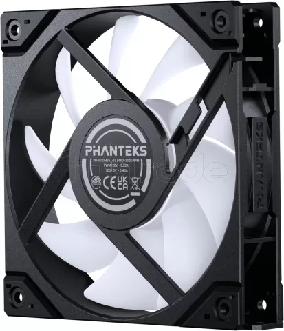 Photo de Ventilateur de boitier Phanteks M25 Gen2 Reverse RGB - 12cm (Noir)