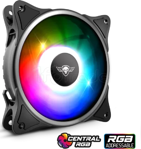 Photo de Ventilateur de boitier Spirit of Gamer AirForce Central RGB - 12cm (Noir)