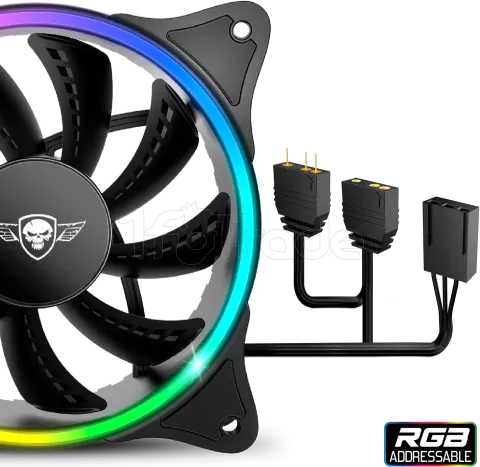 Photo de Ventilateur de boitier Spirit of Gamer AirForce Circle RGB - 12cm (Noir)